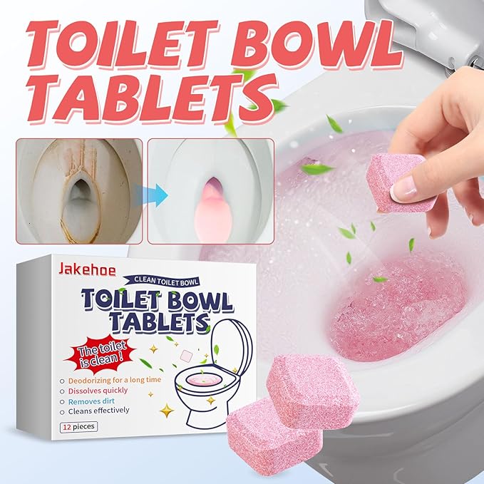 Toilet Bowl Cleaning Tablets 48 Pieces Quick Dissolving Long-Lasting Deodorizer (4)