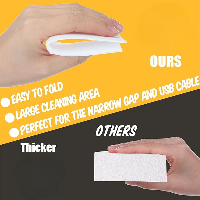200 Pack Eraser Sheets Disposable Cleaning Sponge Thin Foam Sponge Nano White Eraser Wipes for Bathroom Kitchen Dish Furniture Hard to Reach Places