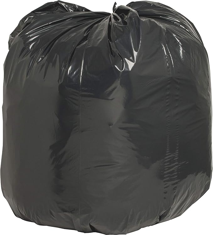 Black Low-Density Recycled Can Liners Trash Bag Extra Large
