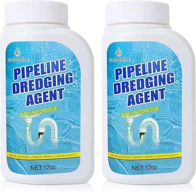 Pipeline Dredging Agent Drain Clog Remover Powerful Unclog Sink Drain Cleaner for Kitchen Bathroom Sinks Tubs Pipe Cleaning Tool (2PCS)