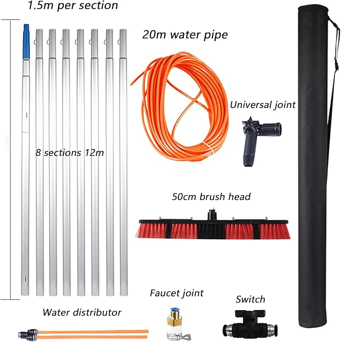 Window Cleaner Window Glass Solar Panel Cleaning System for Window Glass/Solar Panel50cm1200cm