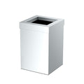 Gatco Small Bathroom Trash Can With Lid Square 3 Gallon Stainless Steel Wastebasket Under Sink Chrome For Bathroom Bedroom Office (1913)