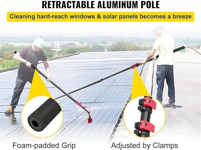 Window Cleaning Pole Water Fed Pole Kit Window and Solar Cleaning Pole/Water Fed Telescopic Brush/Brush Window and Solar Panel Cleaning(6m)