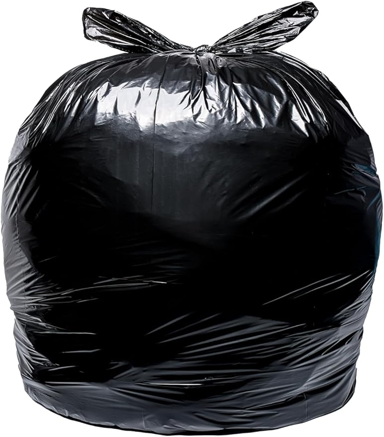 TYPLASTICS 40-45 Gallon Trash Bags Can Liners Heavy Duty 40x46 1.5 Mil Black 100 Count Lawn and Leaf Bags