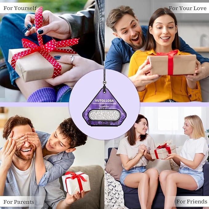 3 Pack Car Air Freshener &amp Car Deodorizer Lavender Scented - Long Lasting Hanging Car Air Fresheners for Women &amp Men Car Accessories by VUTOLLOSA
