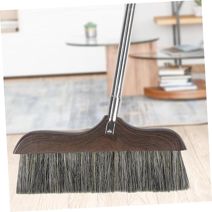 Handle Broom Soft Bristles for Home Cleaning for Indoor and Outdoor Use Dust Sweeper for Kitchen Garage and