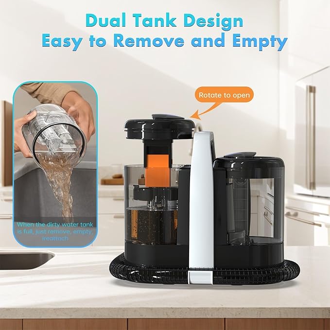 Compatible For OMESER W07 600W 15KPa Handheld Spot Cleaner For Carpet Sofa Curtain Spray Suction Machine