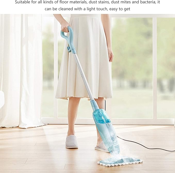 Homasy Floor Mop Multifunctional Steam Mop Hard Floor Steam Cleaner Chemical-Free Cleaning Blue
