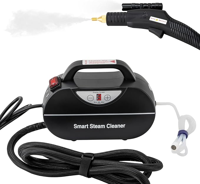 Multifunction Handheld Steam Cleaner 1800W Car Steam Cleaners for Home Use High Pressure Steam Clean Mobile Cleaning Machine Electric Portable Steamer for Cleaning (Black)