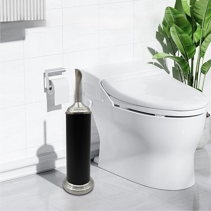 Vince Camuto Toilet Bowl Brush with Holder Durable Bathroom Cleaning Tool Modern Design for Easy Toilet Maintenance Bathroom Cleaner Brush for Efficient Cleaning and Hygiene