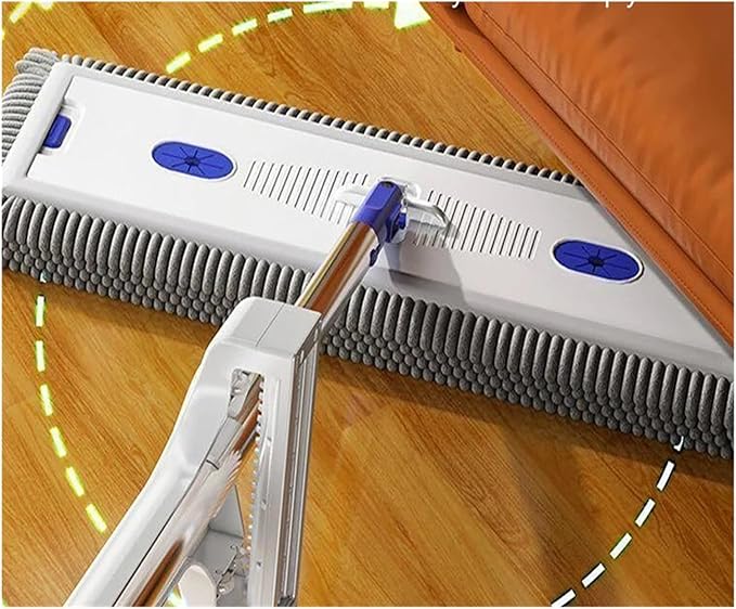 140cm Long Handle Floor Cleaning Mop with Squeezer Heavy Duty Thicken Chenille(1Pc Cloth)