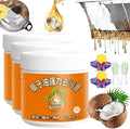 RJDJ Multi-Purpose Coconut Oil Cleaning &amp Polishing Paste Stainless Steel Cookware Cleaner Natural Coconut Oil Cleaning Paste Powerful Kitchen All-Purpose Cleaner for Oven Pot and Stove (3pcs)