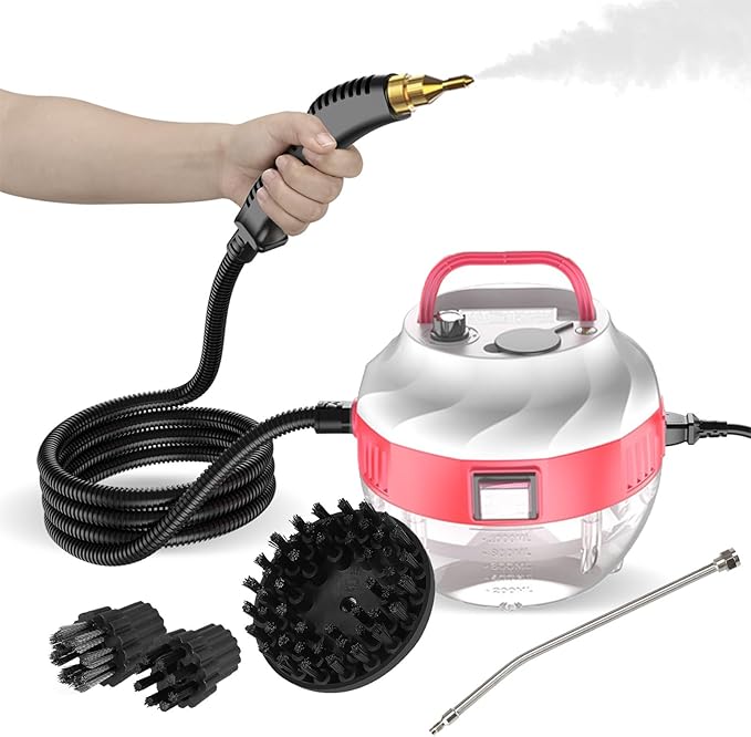 Handheld Steam Cleaner 1500W High Pressure 6 Adjustable Speeds Multifunctional Cleaning for Kitchen and Bathroom