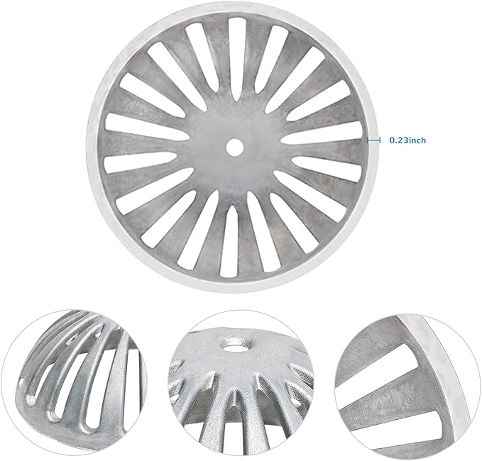 10 Pack Floor Sink Strainer Floor Drain Strainer Heavy Duty Aluminum Dome Sink Drain Strainer Floor Drain Cover for Kitchen Bar Outdoor Garden or Bath 5-1/4 Diameter x 2-1/4H