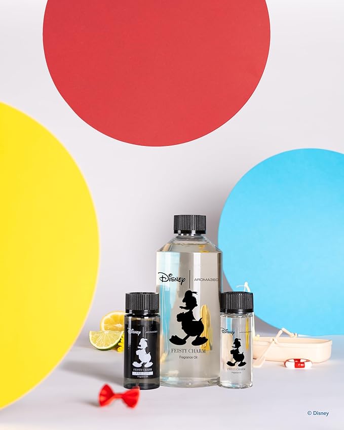 Aroma360 | Disney Feisty Charm Oil Blend | Donald Duck | Luxury Essential Oil | Aromatherapy Scent Diffuser Oil | Blue Cedar Cardamom and Eucalyptus 16.9 fl oz 500 mL