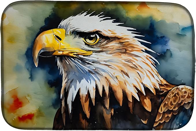 Caroline's Treasures DAC3208DDM Eagle Dish Drying Mat Absorbent Dish Drying Mat Pad for Kitchen Counter Dish Drainer Mat for Countertop 14 x 21 Multicolor