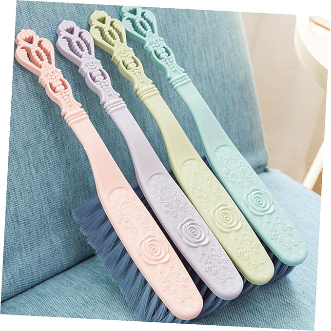 6pcs Thickened Bed Cleaning Brush and Sofa Dusting Brush Set with Hollow Handle Household Cleaning Tool for Furniture and Upholstery Multi-Color Blue Green Pink for Home Use