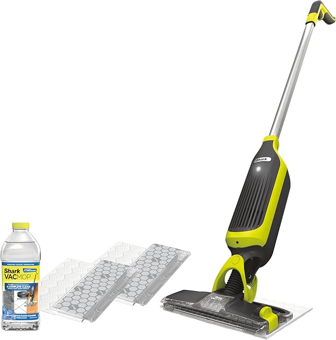 Shark VACMOP Cordless Hard Floor Vacuum Mop Includes 2 Disposable VACMOP Pads and a 12oz VACMOP Solution Charcoal Gray VM180