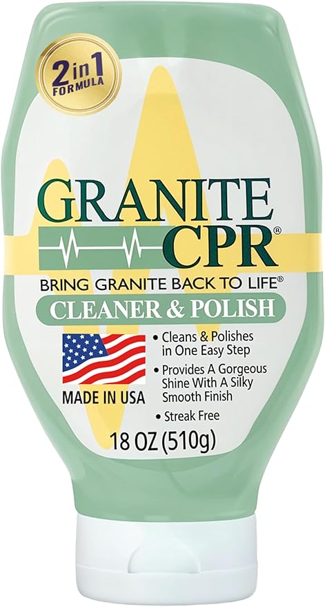 Granite CPR Cleaner &amp Polish Can Be Used Daily On Granite Marble Quartz &amp Corian. Leaves A Gorgeous Streak-Free Shine &amp Silky Smooth Finish. Cleans &amp Polishes All Stone Countertops I