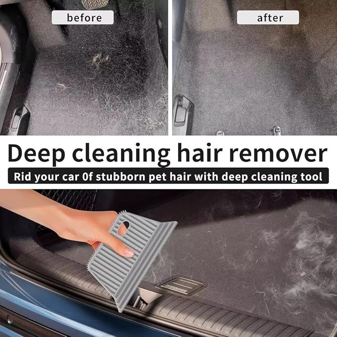 Pet Hair Removal Glove 4-in-1 Premium Dog Cat Hair Removal Glove &amp Brush Set Electrostatic Pet Hair Remover for Furniture Carpet Car Complete Grooming Bundle with Lint Remover Reusable Magic Brush