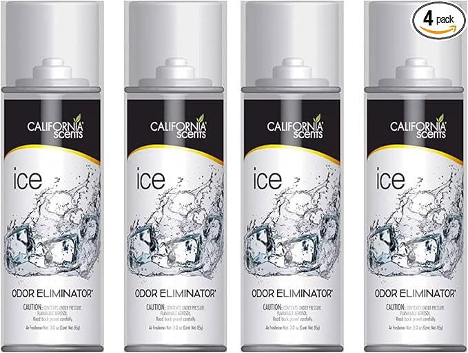 California Scents Car Fogger and Odor Eliminator (4 Packs Ice)