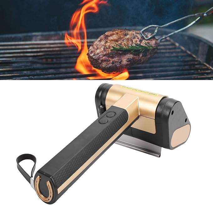 Electric Grill Cleaner Cordless Rechargeable BBQ Accessories Scrubber Brush with 350 RPM Stainless Roller LED Light Spinning Grill Cleaning Scrub Brush for BBQ Grates (Black)