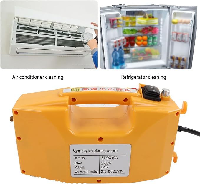Portable Steam Cleaner Multifunctional Handheld Stream Cleaning Machine High Pressure Temperature Cleaning Machine Temperature Limiting Power Cut and Leakage Design