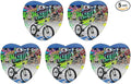 5PCS Car Air Freshener Hanging Personalized Double Sided Urban Bike Car Fresheners Long Lasting New Cars Scents Cute Automotive Freshies for Closets Drawers (tea)