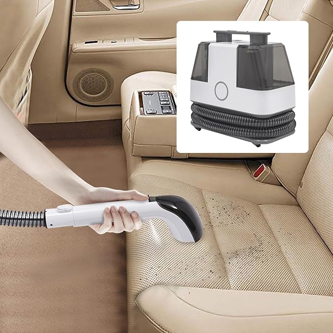 Carpet Cleaning Machine450W 15Kpa Carpet &amp Upholstery Vacuum Cleaner with Wheels and 2 Cleaning BrushesWet Dry Portable Pet Carpet Cleaner Machine for Homes Hotels Restaurants