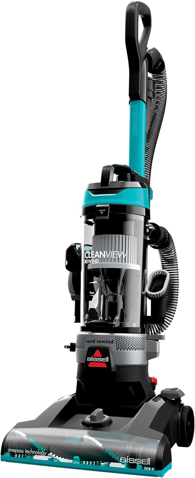 Bissell CleanView Rewind Upright Bagless Vacuum with Automatic Cord Rewind &amp Active Wand 3534