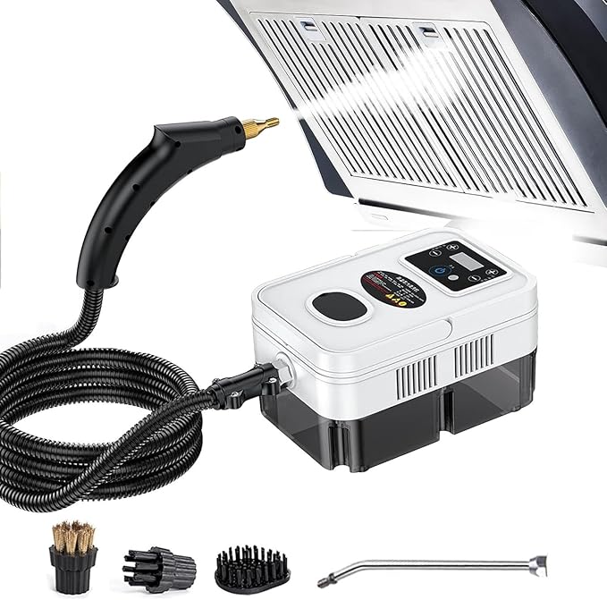 Handheld Steam Cleaner Steam Cleaners Mop Portable Powerful Canister SteamerSteamer for Cleaning for Kitchen Bathroom Car Grout and TileWhite
