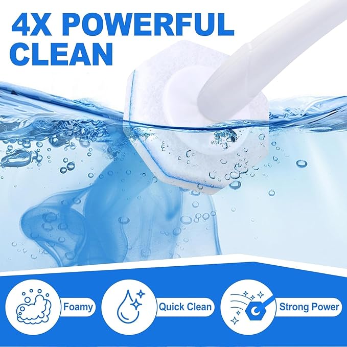 100 Count Toilet Wand Refills for Clorox Disposable Toilet Brush Compatible with Clorox ToiletWand Cleaning System Upgrade Toilet Bowl Cleaner Refill Pads for Closestool Cleaning
