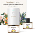 SF101 Pro Plug In Air Freshener Waterless Essential Oil Diffuser Non-Toxic Aroma Diffuser Adjustable 120-Day Natural Scent Mist Covers 1000 Sq Ft- Free 30ml Minted Rosewood