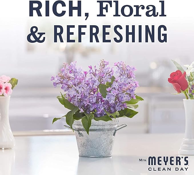Mrs. MEYER'S Variety 1 Room Freshener 8 OZ 1 Liquid Dish Soap 16 OZ 1 Liquid Hand Soap12.5 OZ 1 Multi-Surface Cleaner 16 OZ 1 CT (Lilac)
