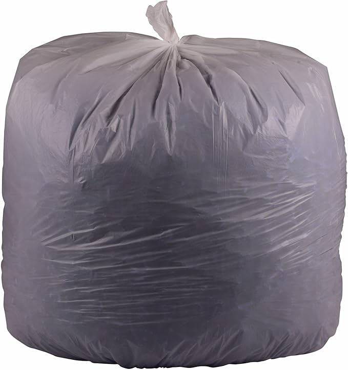 Boardwalk Low-Density Waste Can Liners 30 gal 0.6 mil 30 x 36 White 25 Bags/Roll 8 Rolls/Carton