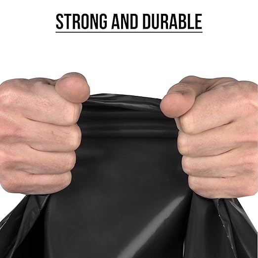 Ultrasac 55-60 Gallon 6.0 MIL Black Heavy Duty Trash Bags - 39 x 58 - Pack of 15 - For Contractor Construction &amp IndustrialUL-39586BK