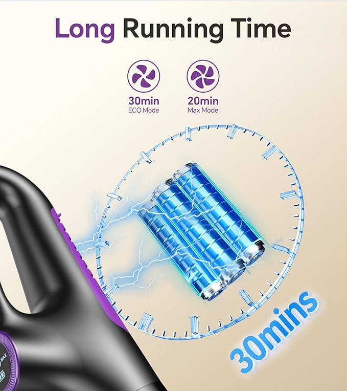 Cordless Vacuum Cleaner Stick Vacuum Cordless Rechargeable with Powerful Suction and LED Display Portable Vacuum Cleaners for Home Wireless Vacuum for Hardwood Floor Carpet Pet Hair Black