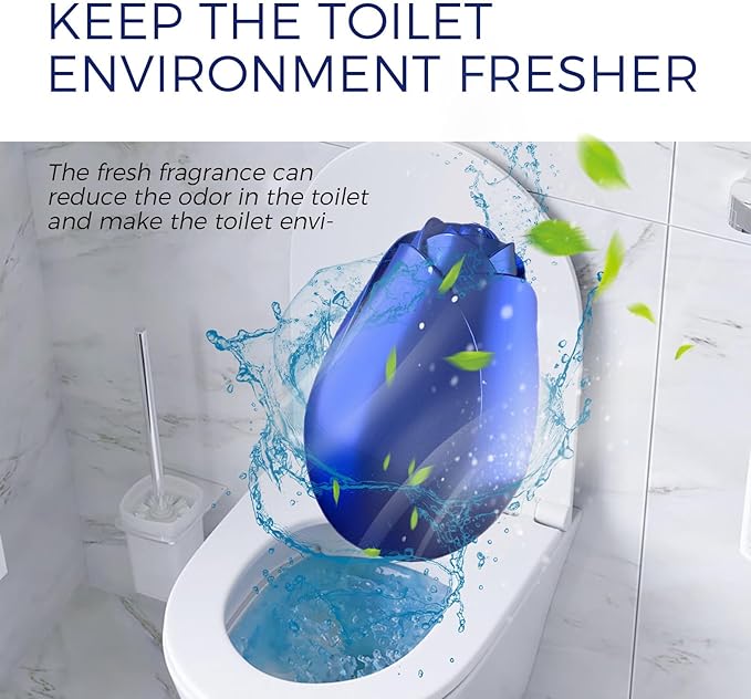 pistro Automatic Toilet Bowl Cleaner - Crazy Clean with Light Fresh Scent - Bathroom Tank Blue Cleaner - Slow-Releasing Deodorizer &amp Descaler (1 pc)