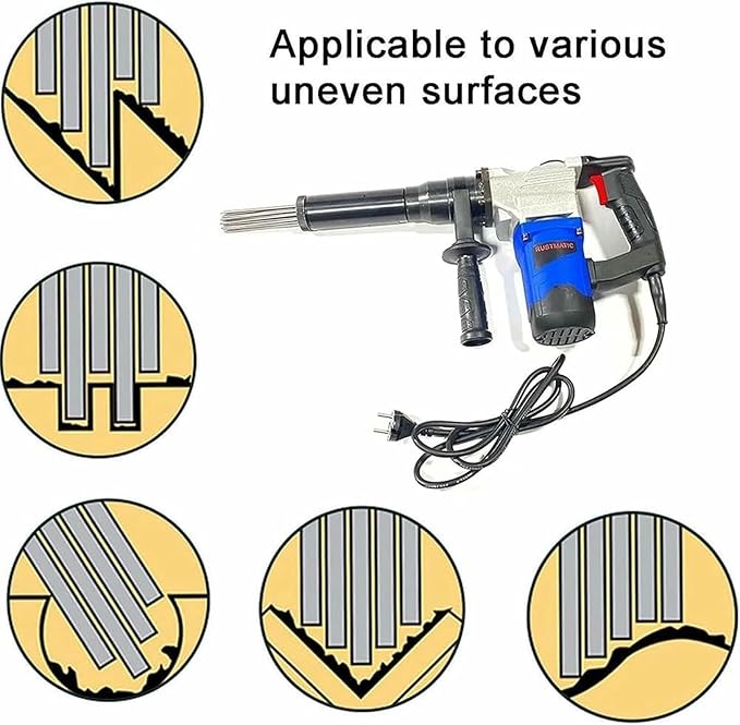 Electric Needle Derusting GunHand-Held Needle Scaler Rust Removal Cleaning Machine Remover Welding Slag Cleaner for Eliminate The CoatingRustWelding Slag