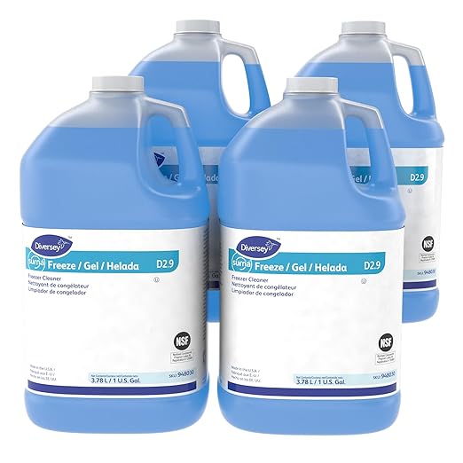 Diversey 948030 SUMA Freeze Walk-in Freezer Cold Room &amp Below Freezing Liquid Floor Cleaner For Kitchens Restaurants Ready-to-Use 1-Gallon (Pack of 4)