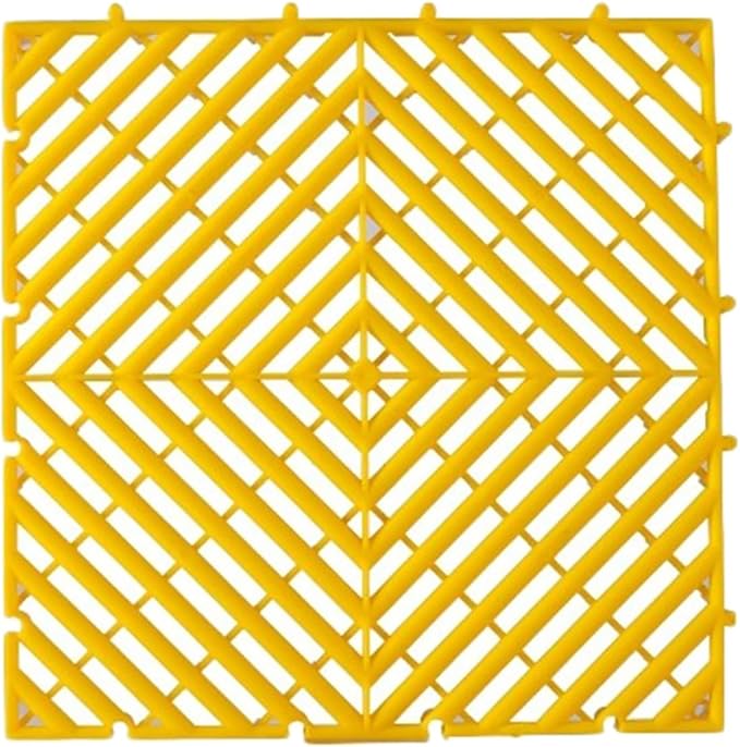 Trench Drainage GrateDrain Covers OutdoorModular Interlocking Mats Multicolor 40x40x3cm 4-20 Pcs Pack 4 Ton Capacity(Yellow20 pieces)