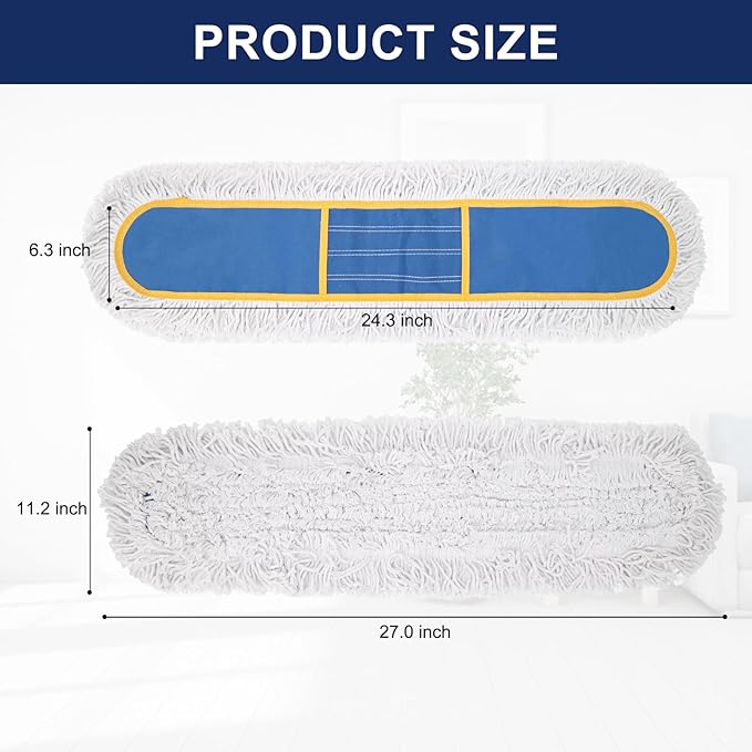 24 Commercial Dust Mop and 5 Pack Dust Mop Pads