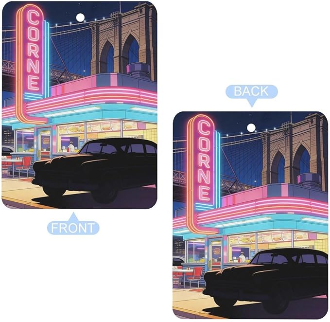 5PCS Car Air Freshener Hanging Personalized Double Sided Vintage Cars Car Fresheners Long Lasting New Cars Scents Cute Automotive Freshies for Closets Drawers (tea)