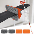 Qaestfy Ceiling Fan Cleaner Duster with 62.5‘’ Extendable Long Handle Ceiling Fan Blade Cleaning Tool Reusable Chenille &amp Microfiber Mop Head for Dusting Ceiling Fan Baseboard Wall Floor