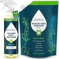 Puracy Instant Spot Remover for Clothes - Cleaning Spray Stain Spray - Car Cleaner Carpet Cleaning Solution Couch Stain Remover - Free &amp Clear 25 + 48 Fl Oz