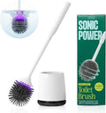 Electric Toilet Brush &amp Scrubber – Self Cleaning Silicone Toilet Bowl Brush with UVC Light Rechargeable Wireless Spinning Toilet Brush &amp Holder Set Wall Mount or Floor Standing (Pack of 1)