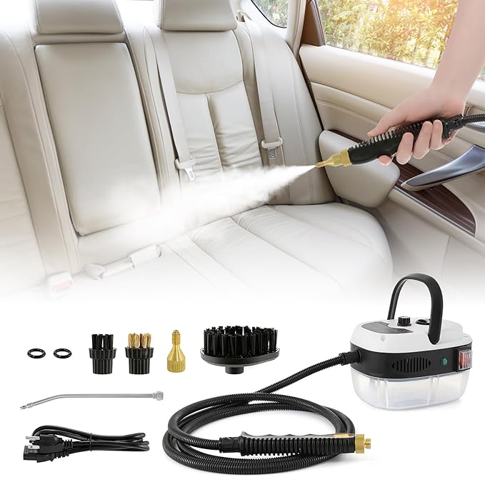 BEAMNOVA 2500W Car Steamer for Auto Detailing High Pressure Handheld Steam Cleaner with Water Container Portable Electric Steam Cleaning Machine