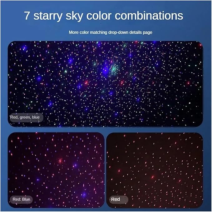 3-Color Starry Sky Car Aromatherapy Diffuser - Automatic Air Freshener &amp Perfume Sprayer for Baby and Family(50ML X09 Ocean)