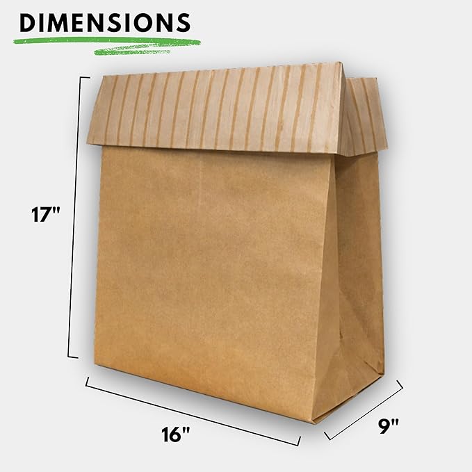 Dano Pre-Cuffed Paper Trash Compactor Bags (12 Pack) | Heavy Duty Kitchen Garbage Compactor Bags &amp Liners | 11 Gallon Precuffed Garbage Bag for Compactor | Eco-Friendly Trash Compactor Bag