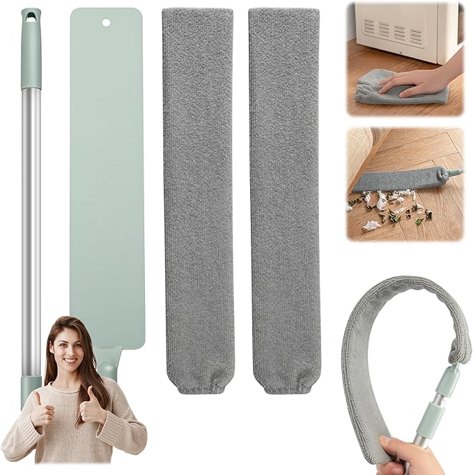 Retractable Gap Dust Cleaner – Extendable Microfiber Duster with Bendable &amp Removable Head Washable Dusting Brush for Home Kitchen Car &amp Hard-to-Reach Areas (1)